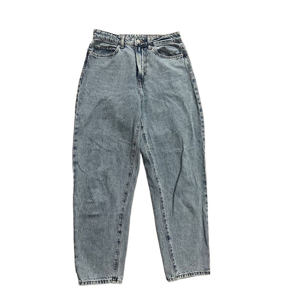 H&M & Demin‎ Loose Mom Jeans Ultra High Rise ankle length sz 6 80s retro